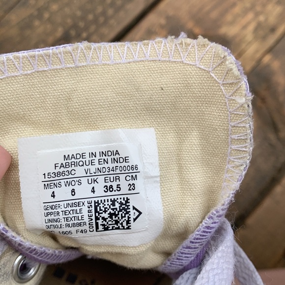Converse Lavender High-Tops - Picture 6 of 6